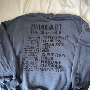 Taylor Swift Eras Tour Blue Crewneck
